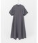 フレアスリーブステッチデザインワンピース