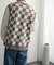 ブロックチェックカーディガンニットベスト