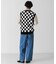 ブロックチェックカーディガンニットベスト