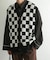 ブロックチェックカーディガンニットベスト
