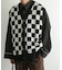 ブロックチェックカーディガンニットベスト