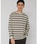 ピグメントボーダーロングスリーブTシャツ