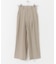 ウール混防シワハイウエストワイドスラックス
