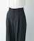 ウール混防シワハイウエストワイドスラックス