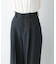 ウール混防シワハイウエストワイドスラックス