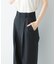 ウール混防シワハイウエストワイドスラックス