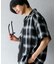 『Sサイズあり』『ユニセックス』オンブレチェックオープンカラーシャツ