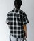 『Sサイズあり』『ユニセックス』オンブレチェックオープンカラーシャツ
