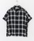 『Sサイズあり』『ユニセックス』オンブレチェックオープンカラーシャツ