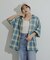 『Sサイズあり』『ユニセックス』オンブレチェックオープンカラーシャツ