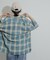 『Sサイズあり』『ユニセックス』オンブレチェックオープンカラーシャツ