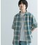 『Sサイズあり』『ユニセックス』オンブレチェックオープンカラーシャツ