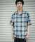 『Sサイズあり』『ユニセックス』オンブレチェックオープンカラーシャツ