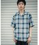 『Sサイズあり』『ユニセックス』オンブレチェックオープンカラーシャツ