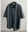 ナイロンレギュラーカラールーズショートスリーブシャツ