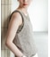 リネン混ノースリーブニット