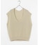 リネンコットンVネックニットベスト