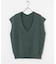 リネンコットンVネックニットベスト