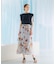 前後2WAYマーブルプリントフレアスカート