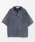 インディゴパイルスキッパーポロシャツ