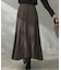 パネルラインサテンフレアスカート
