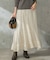 パネルラインサテンフレアスカート