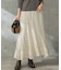 パネルラインサテンフレアスカート