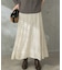 パネルラインサテンフレアスカート