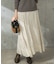 パネルラインサテンフレアスカート