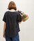 リネン混クルーネックブラウスTシャツ