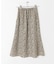 フラワープリントナローフレアスカート