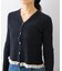 F by ROSSO　スパンコールフリルリブカーディガン
