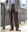 ウールツイードワイドパンツ