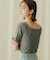 2WAYメランジリブTシャツ(半袖)