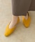 やわらかVカットフラットシューズ