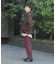 ウールライクダブルタックテーパードパンツ