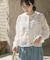 レースクロップドシャツ