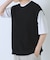 『接触冷感／抗菌』高機能ニットベスト+5分袖Tシャツset(楽着シリーズ)