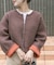 ブークレジップショートカーディガン
