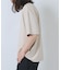 接触冷感フェイクスエード半袖クルーネックTシャツ