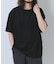 接触冷感フェイクスエード半袖クルーネックTシャツ