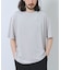 接触冷感フェイクスエード半袖クルーネックTシャツ