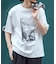 接触冷感クルーネックフォトプリントTシャツ