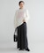 ストレッチタックギャザーワイドパンツ