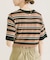 マルチボーダー半袖ニット