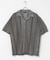 マルチストライプレースオープンカラーショートスリーブシャツ