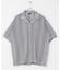 マルチストライプレースオープンカラーショートスリーブシャツ