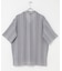 マルチストライプレースオープンカラーショートスリーブシャツ