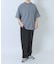 2wayストレッチクルーネック布帛Tシャツ