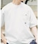 チェストポケットキリカエクルーネックTシャツ